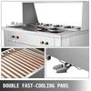 Commercial Rolled Ice Cream Machine, 1000W Fried Yogurt Maker, Double-Layer Dust Cover & Feeding Cups Included