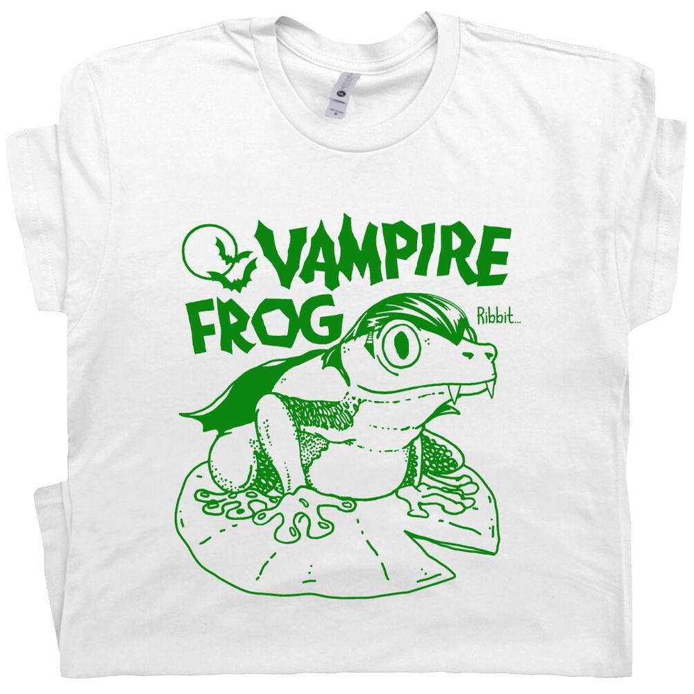 Vampire Frog Shirt Funny Frog T Shirt Weird Shirts Men Women Vintage Frog Tee