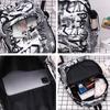 Граффити Буква Парная Школьная Сумка Отдых Путешествия Многофункциональный Рюкзак