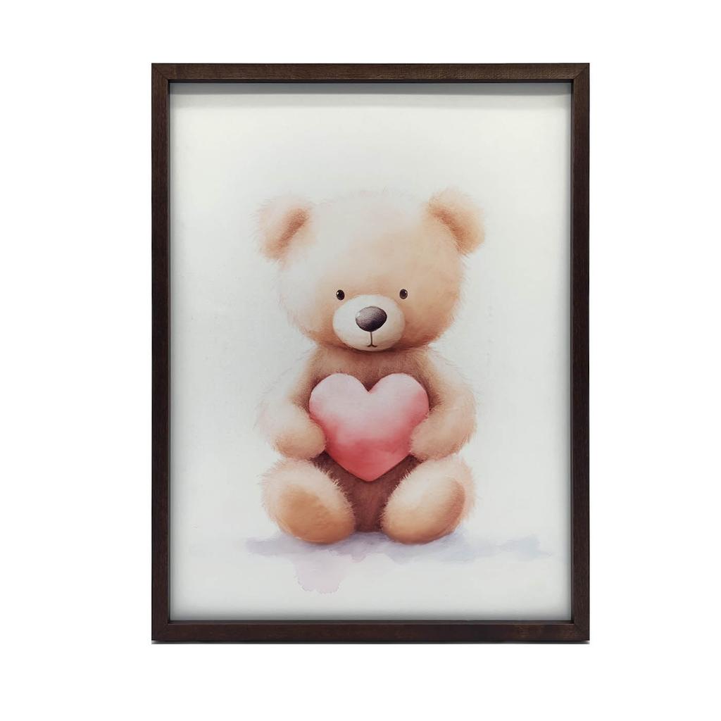 Miś Z Sercem Pełnym Miłości Miś Z Sercem Pełnym Miłości, 50X70 Cm, Bez Ramy, Papier Matowy 230 Gsm