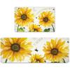 Kitchen Floor Mat Sunflower Honey Wood Grain Laundry Room Washable Mat HOME Decor Hallway Nonslip Rug Bedside Rug Doormat Gift
