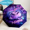 Custom Name Umbrella Dolphins Starry Night Umbrella 8-Frame for Travel, Camping, Casual Lightweight Portable, Essential for Family Gifts
