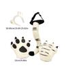 1/2/4Pcs Tigeres Costume Set Tigeres Ears Headband Tail Paw Gloves Kids Halloween Christmas Party Animal Cosplay Costume