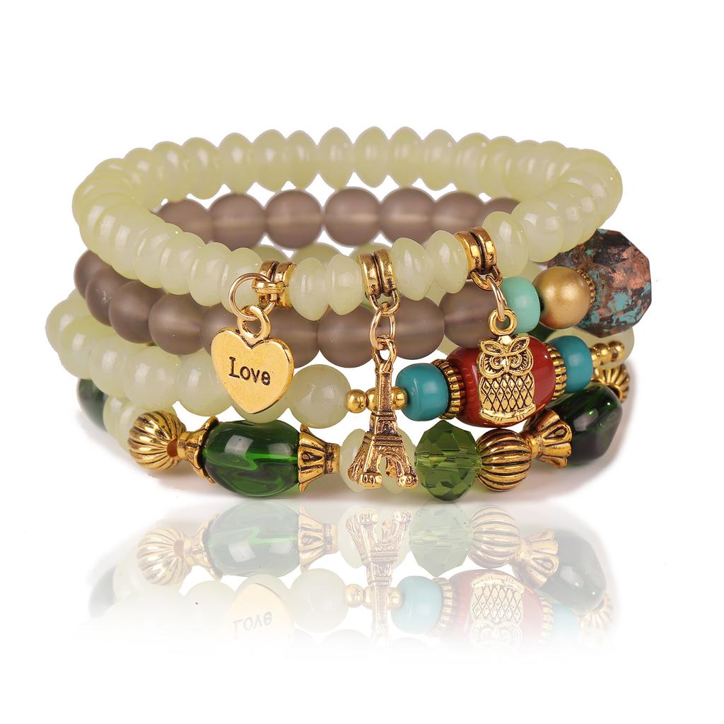 Ретро этнический стиль изысканная модная бижутерия кулон многосоставной браслет