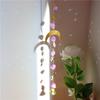 Hanging Crystal Aurora Wind Chimes With Prismatic Pendant Elegant Rainbow Maker Crystal Chandelier Ornament Home Office Decor