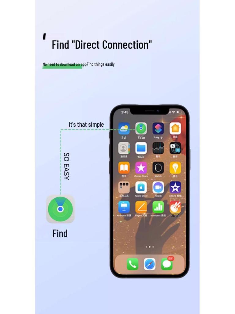 Apple AirTag Глобальный локатор: Детский и питомцевый трекер позиционирования против потери