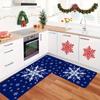 1 шт. анти-усталостные кухонные коврики с рождественским принтом снежинок, водонепроницаемые нескользящие толстые мягкие кухонные коврики, прочные, удобные стоячие коврики для кухни