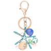 SeashelL Shaped Pendant Keychain Resin Key Ring Bag Hanging Ornament (Blue)
