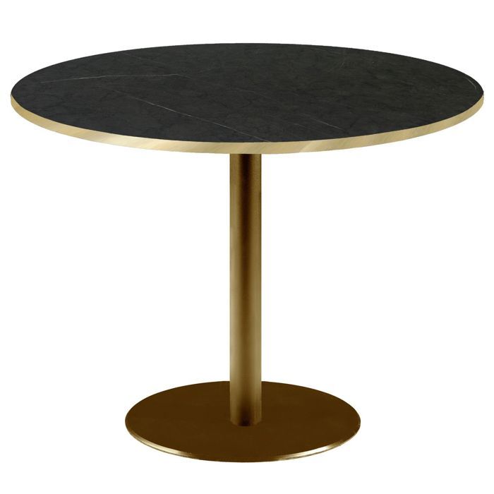 Table ronde Ø 120 cm Rome bistrot pierre noire
