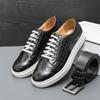 Итальянская кожаная мужская повседневная обувь, роскошная дизайнерская обувь, кроссовки для ходьбы, высококачественная деловая офисная обувь, спортивная теннисная обувь для мужчин