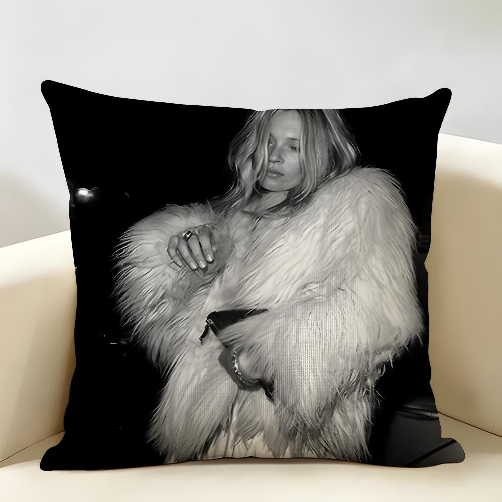 Model KKate MMoss Cushion Cover Natural Linen Organic Fabric DoubleSided Printing Room Sofa Decor Pillow Case