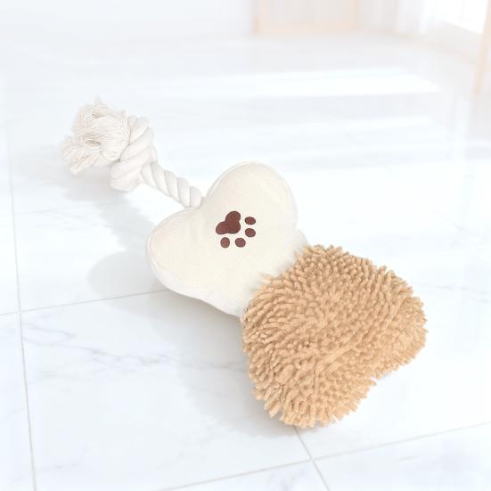 Игрушка-пищалка для собаки, мягкая плюшевая игрушка для собаки с узлом из веревки для щенков, маленьких, средних, крупных собак, для чистки зубов, от скуки