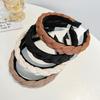 Wide-Edged Women Pleated Accessories Headband Solid Color Fashion Hair Headdress
