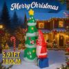 5.91FT Yard Party Decoration Inflatable Tree Gnome Elf Toy LED Light Xmas Supplies Home Decor Ornaments Christmas Holiday Gift