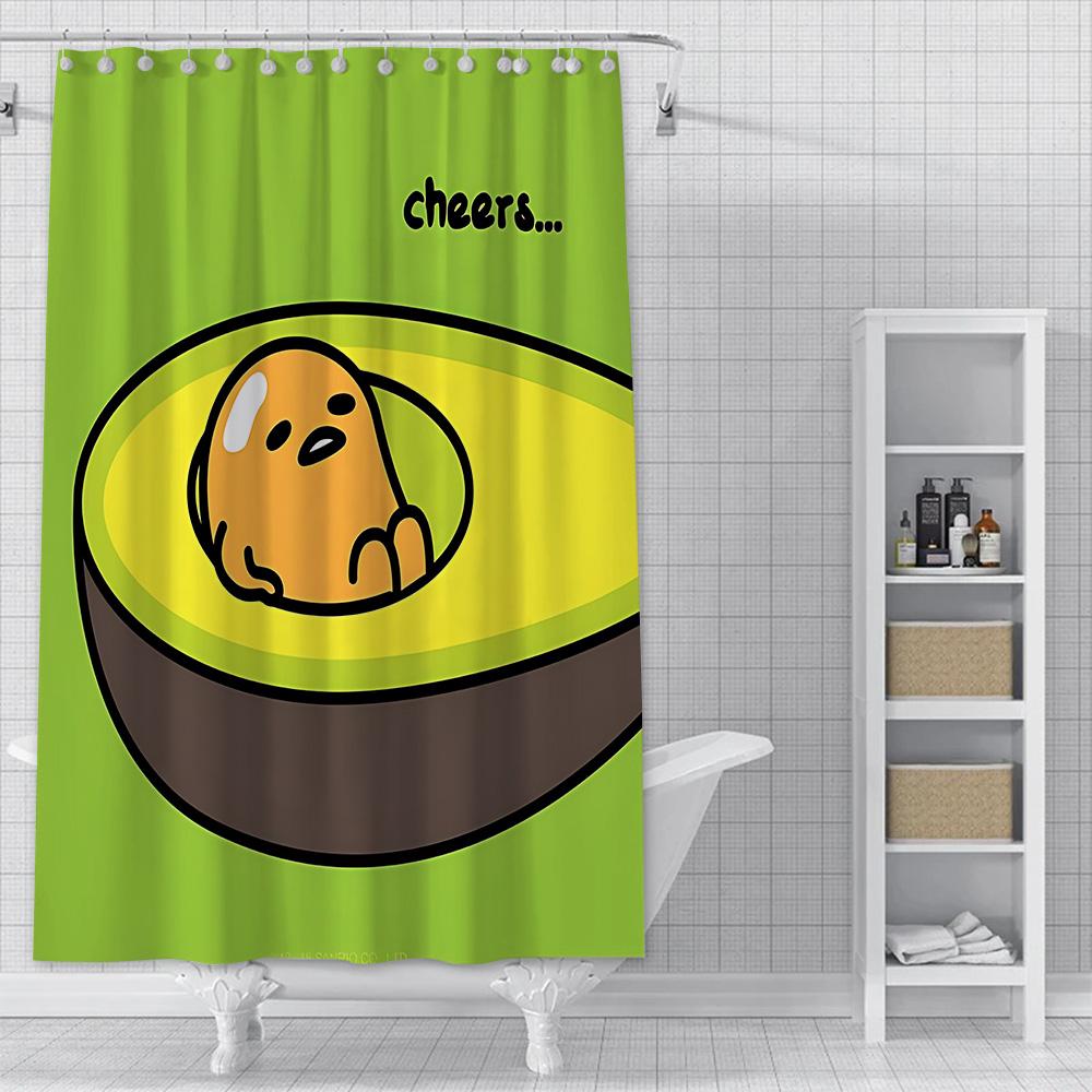 Cartoon G-Gudetama Shower Curtain Waterproof Polyester Fabric Paint Colorful Bath Curtains Home Bathroom Decor Curtain With Hook