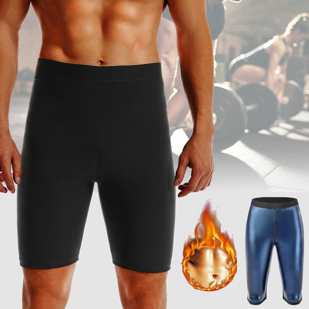 Мужские шорты для сауны, леггинсы для пота, термокапри, брюки-капри, улавливающие тепло, костюм для сауны, шорты для контроля живота, нижнее белье для похудения, трусики для тренировки тела