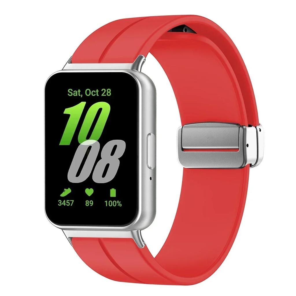 Silicone Strap For Samsung Galaxy Fit3 Watch Band Magnetic Buckle Wristband For Samsung Galaxy Fit 3 Bracelet Replacement Correa