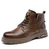 Мужская обувь зима новая ретро кожаные ботинки мужские высокие кожаные термо-бархатные повседневные рабочие ботинки Мартин
