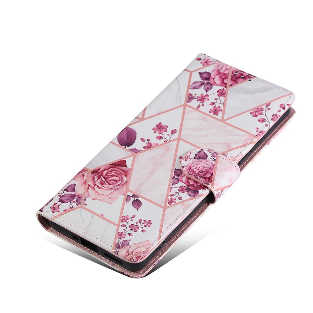 Leather Case for Xiaomi Redmi Note 14 Pro 5G/14 Pro+ 5G/Poco X7 5G Lacquered Marble Pattern Phone Cover