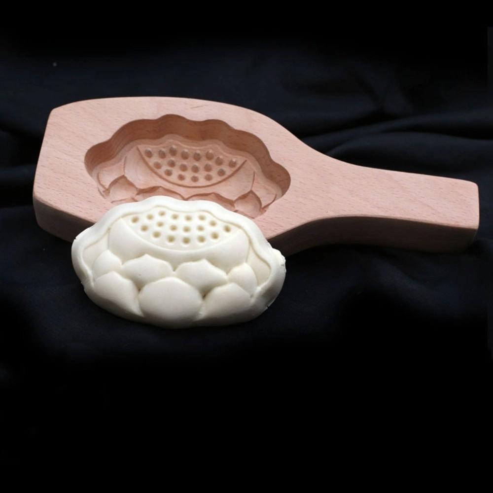 Manual Wood Baozi Mold 3D Mooncake Molds Mung Bean Cake Mold Steamed Bread Mold  Mid-autumn