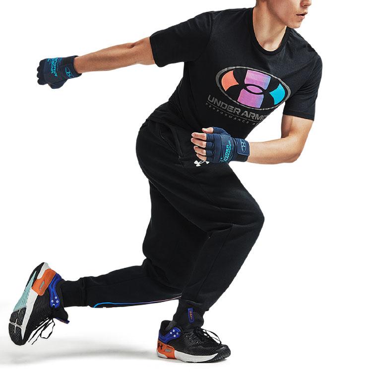 Under Armour Футболка с круглым вырезом и логотипом в американском стиле, мужские футболки, черная 1361676-001