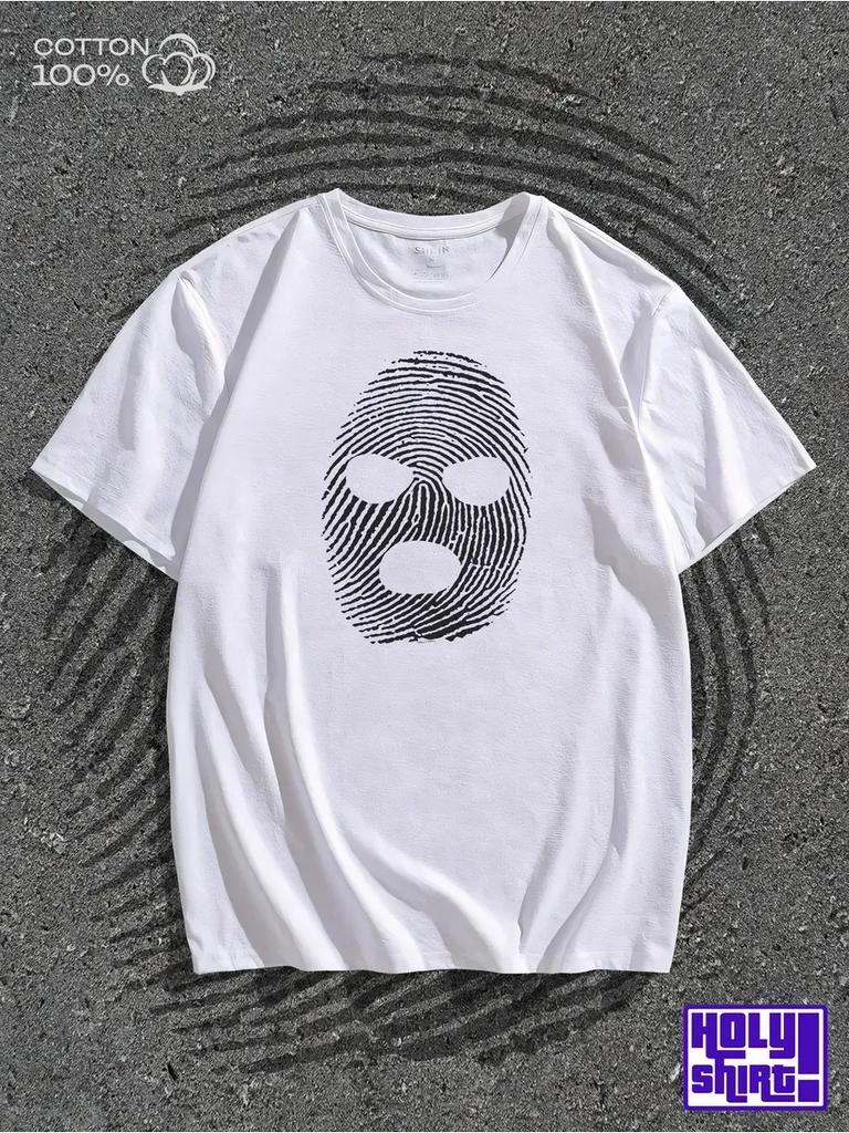 Y2K Summer Mask Print T-shirt