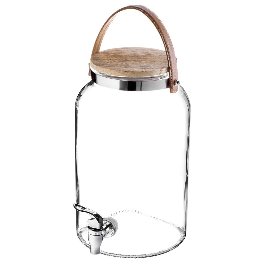 KADAX Glass Jar with Tap Lid and Handle, 5.6 Liters