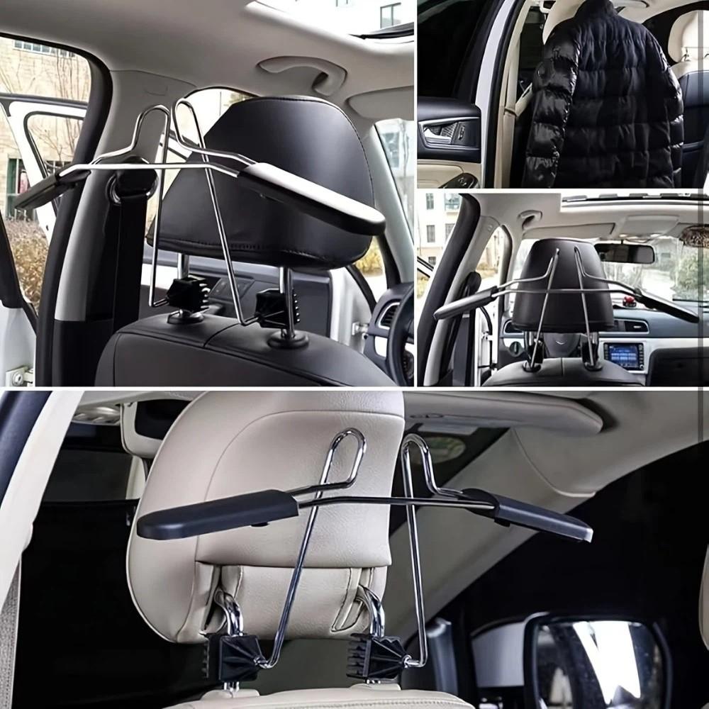 Universal Jacket Suit Coat Hanger Stainless Steel Back Seat Organizer Car Clothes Rack  for Vehicle
