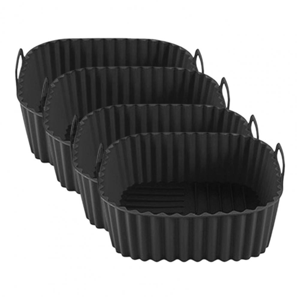 Силиконовая форма для аэрофритюрницы с антипригарным покрытием, противень для выпечки с ручками - Равномерный нагрев, можно мыть в посудомоечной машине, кухонный аксессуар для здорового приготовления