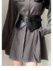 Women's Wide Leather Corset Belt 2024: Elegant Dress & Outerwear Accessory