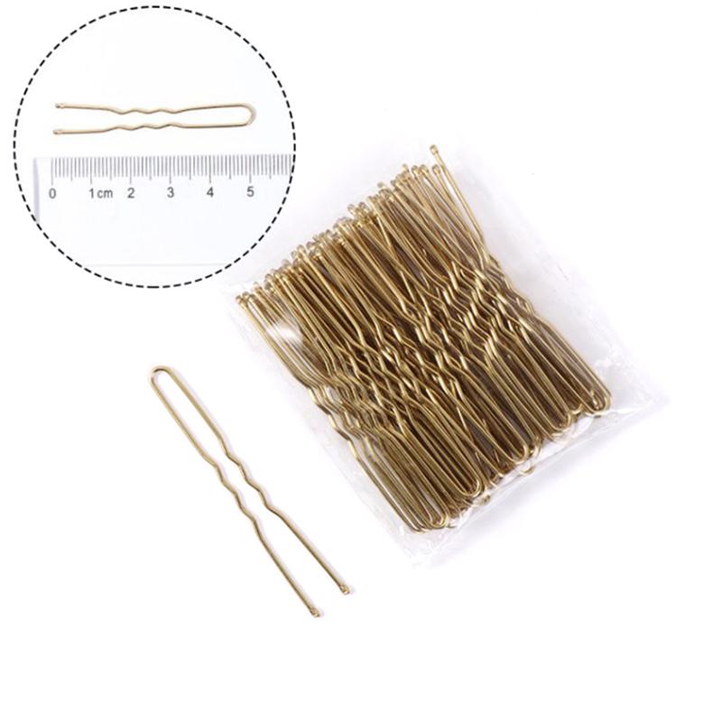 50 шт., женская Золотая заколка для волос, заколка для волос, инструмент для укладки волос, U-образная заколка, заколки для волос для женщин, аксессуары для волос