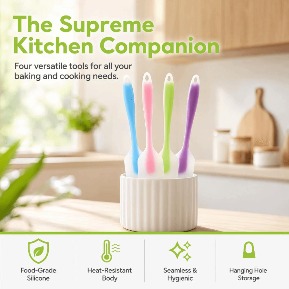 4PCS Double Sided Curve Silicone Baking Utensils Silicone Cooking Utensils Baking Cooking