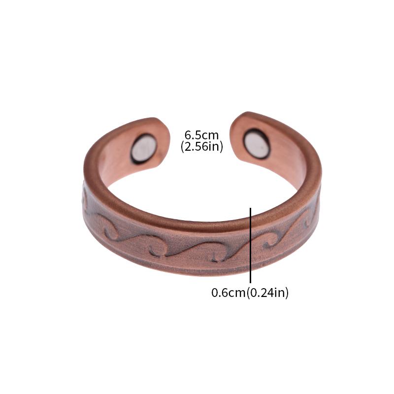 Ретро Волна Медное Магнитное Кольцо Креативное Открывающееся Ювелирные Аксессуары для Мужчин Женщин Мода Многофункциональное