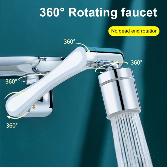 Вращающийся удлинитель для смесителя, дизайн из сплава, двойной режим подачи воды, вращающийся на 1080 градусов, аэратор для раковины на кухне и в ванной