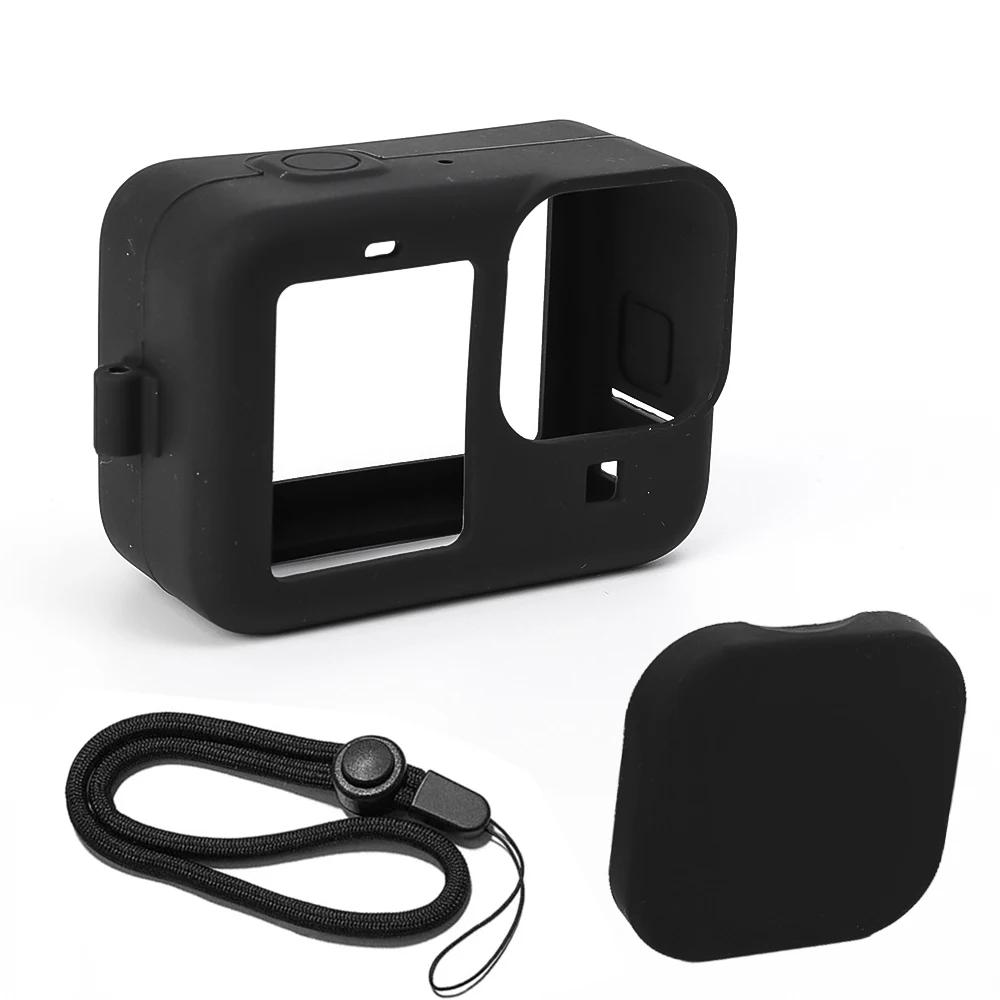 Мягкий силиконовый защитный чехол для камеры GoPro Hero 12 11 10 9, полный корпус, защитная оболочка с ремешком для GoPro 12 11 10