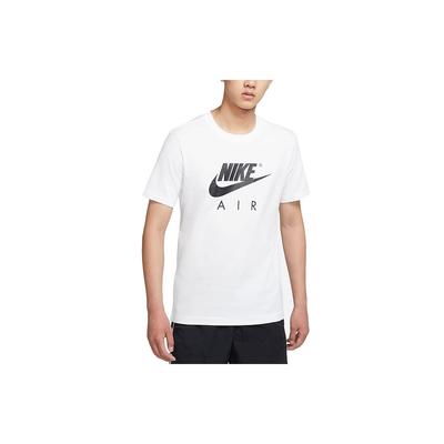 Air Max с большим логотипом и принтом, спортивная футболка с коротким рукавом и круглым вырезом, мужские топы, белые DD3352-100