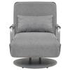 Swivel Armchair and Sofa Bed - vidaXL - Light Grey - Fabric - 1-seater - Modular
