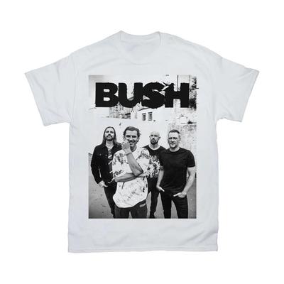 Футболка с изображением участников группы Bush на концерте Классическая унисекс Белый S-5XL ND1244