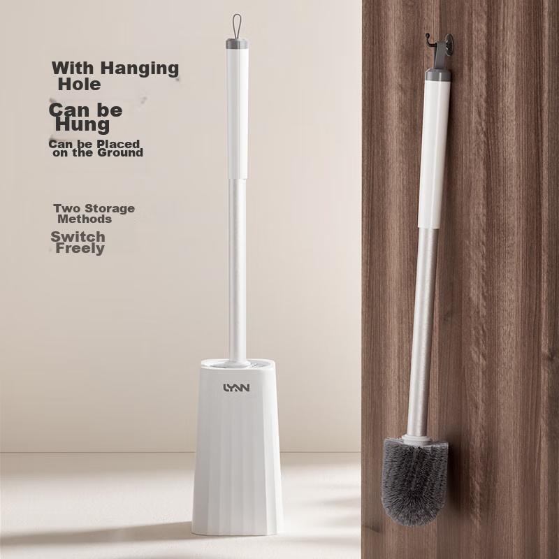 LYNN Toilet Brush Set, Bathroom Cleaning Brush, No Dead Angle Cleaning Brush, Long Handle Toilet Cleaning Tool