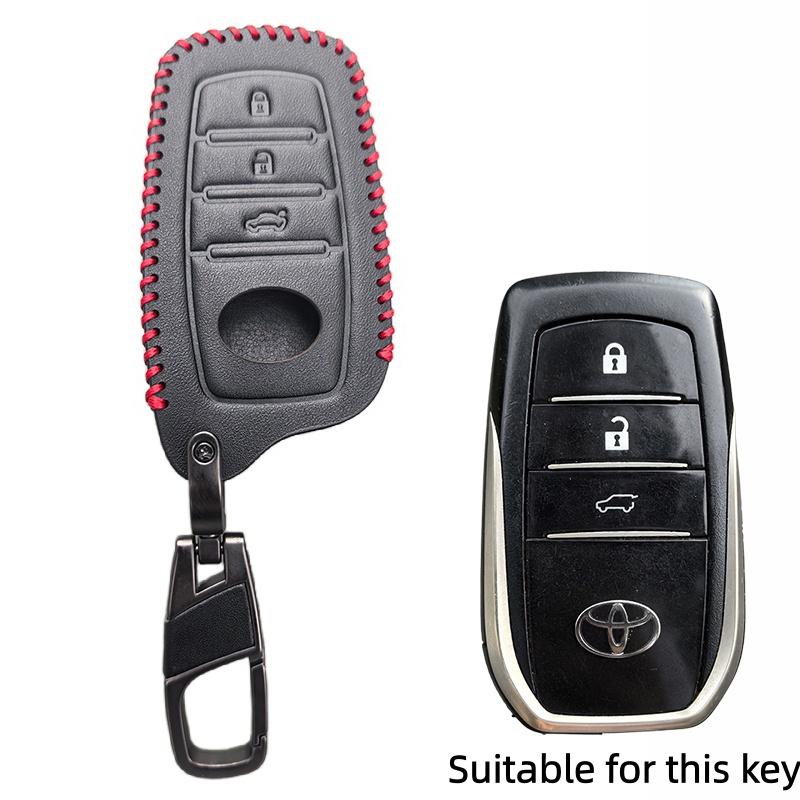 Кожаный чехол-футляр для автомобильного ключа для 2023 2024 Toyota Tacoma Fortuner Corolla Venza Grand Highlander RAV4 XSE Prime Land Cruiser Hilux