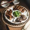 Ceramic Division Plate Seafood Barbecue Tableware Household Platter Cold Dish Braised Dishes Dinner Plates