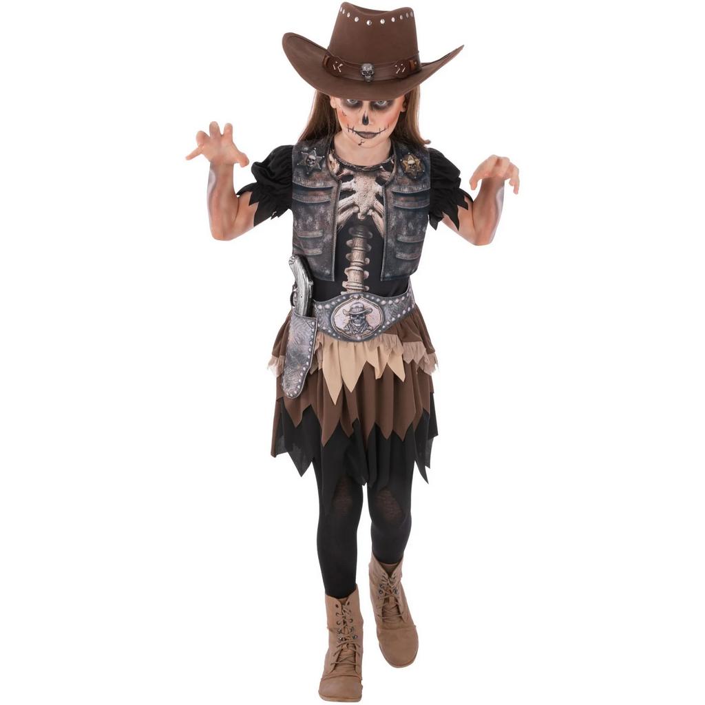 Smiffys Childrens/Kids Skeleton Cowgirl Costume