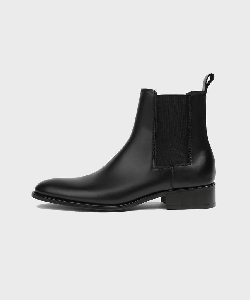 Firenze Atelier Rians_Slim Toe Square Banding Chelsea Boots 3338 [Black Fg]