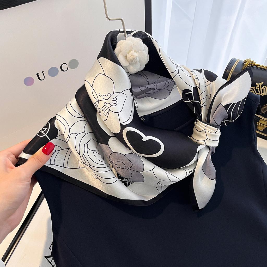 100% Natural Silk Scarf Women Foulard High Quality Square Female Headkerchief Fashion Lady Shawl Wraps Hijab Bandana Scarves