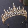 Red Rhinestone Crown Baroque Wedding Hair Accessories Bridal Tiara Crown