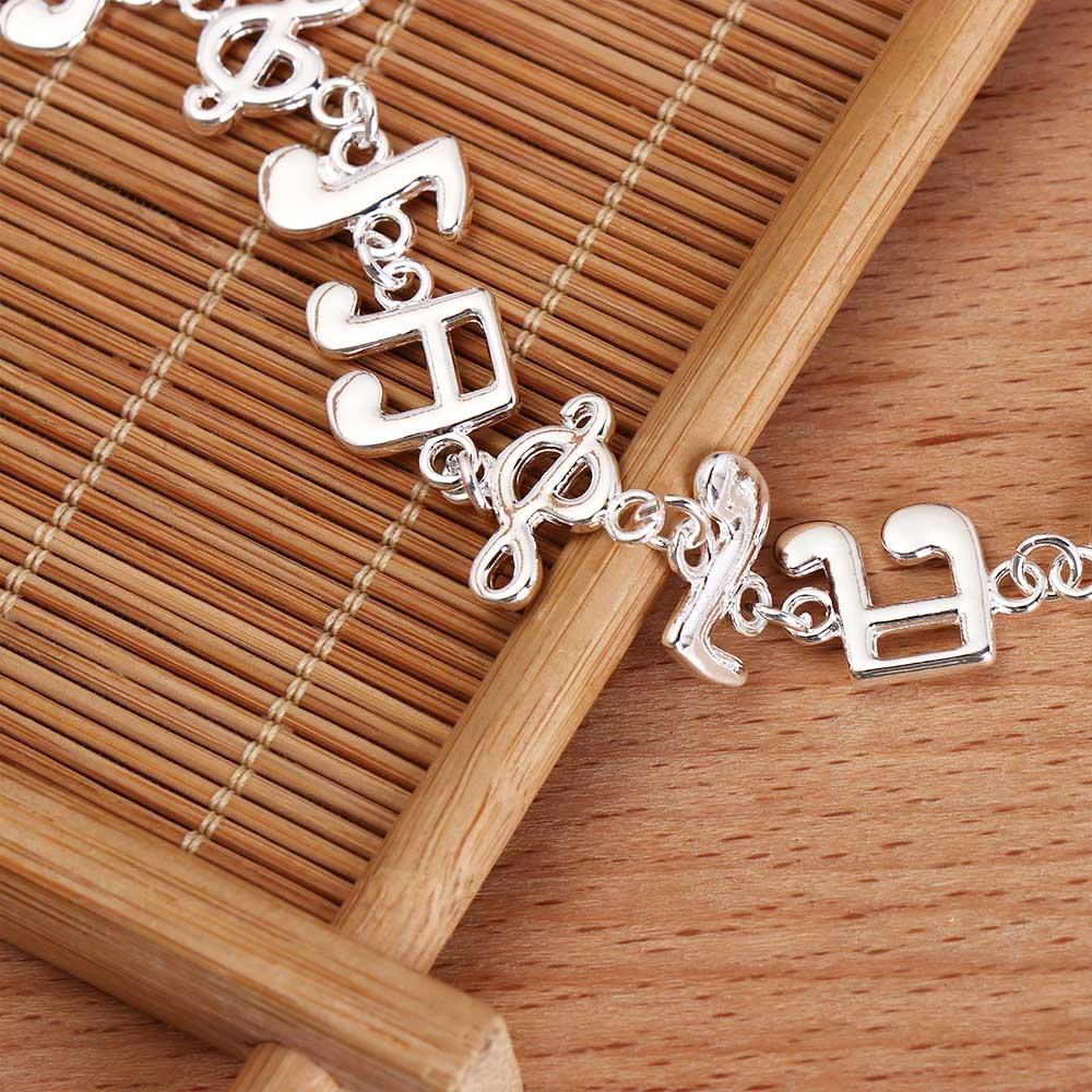 Ювелирный браслет с музыкальной нотой, эстетичный браслет-цепочка на руку с восемью нотами, красивый серебряный браслет, лето