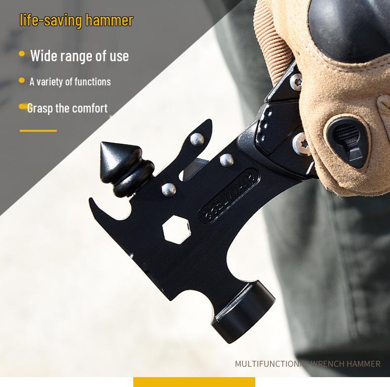 Многофункциональный уличный инструмент: Плоскогубцы, Молоток, Складной нож, Стеклобой для автомобиля