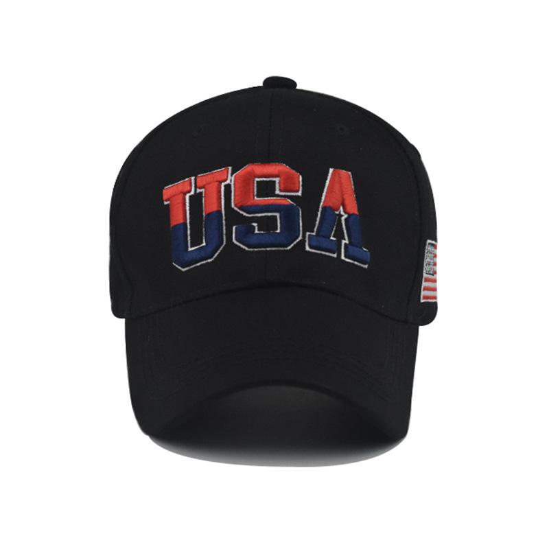 Hat Large Embroidered Cotton Flag Baseball Cap Classic USA Embroidered Cap