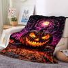 1pc Halloween Pumpkin Blanket, Lightweight Flannel Throw Blanket for Sofa, Bed, Travel, Camping, Living Room, Office, Couch, Chair, and Bed