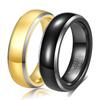 Новые 6/8 мм кольца из карбида вольфрама золотого и черного цвета для свадьбы для женщин и мужчин